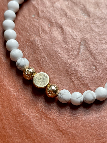 Bracelet howlite marbrée