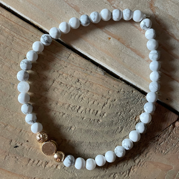 Bracelet howlite marbrée