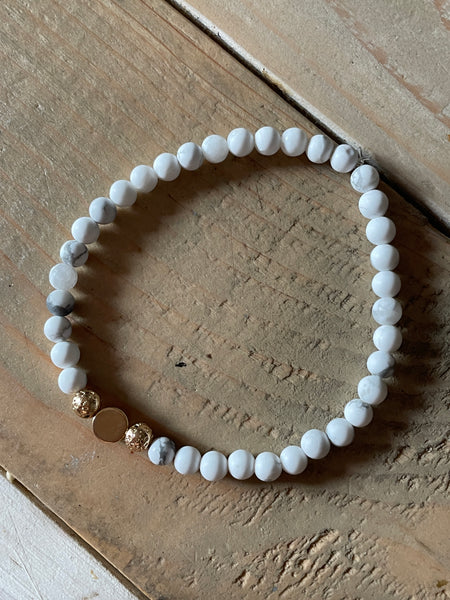Bracelet howlite marbrée