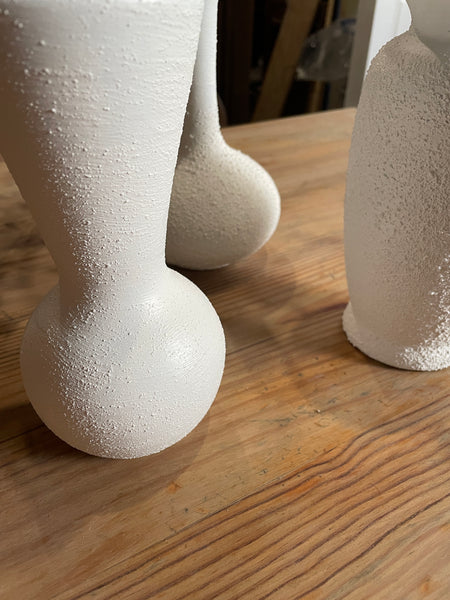 Vase géométrique texturé