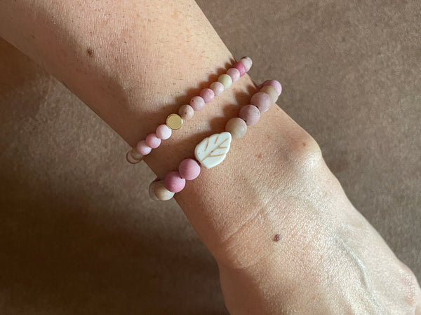Bracelet jaspe rose